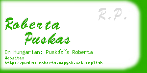 roberta puskas business card